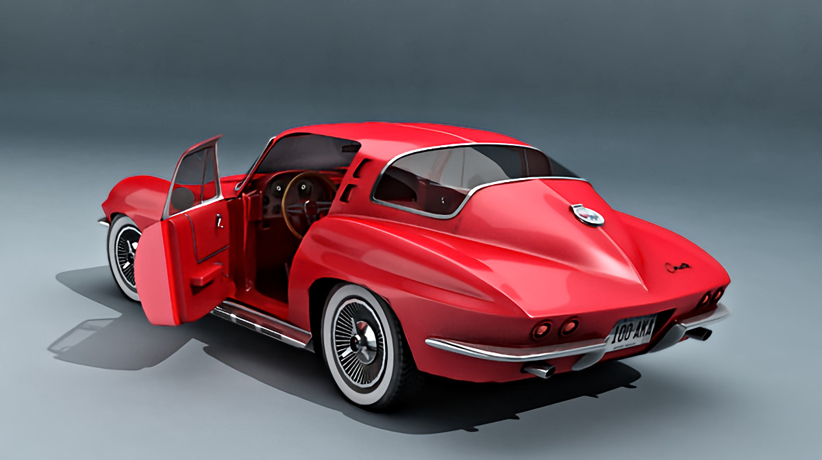 Click to Enlarge-Esc to Close Corvette Generations/C2/C2 1964 Red Stingray 02.jpg